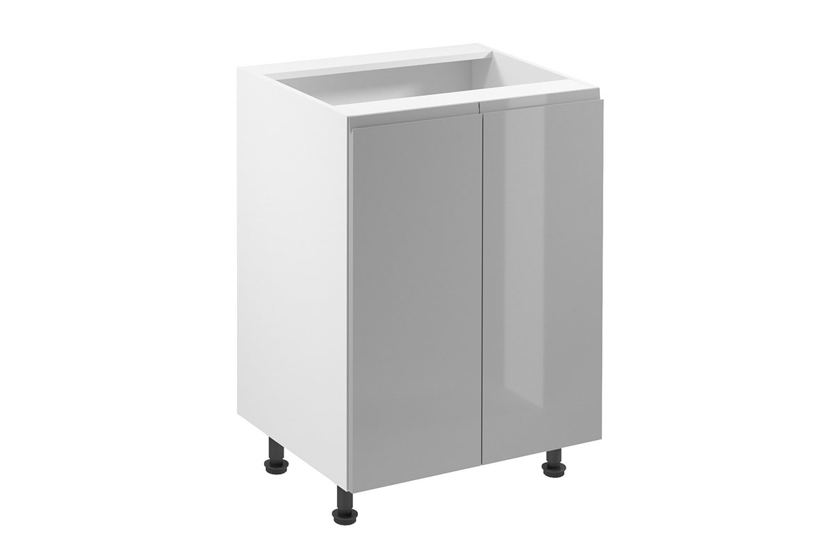 Szafka kuchenna dolna Aspen D60 dwudrzwiowa - szary połysk
