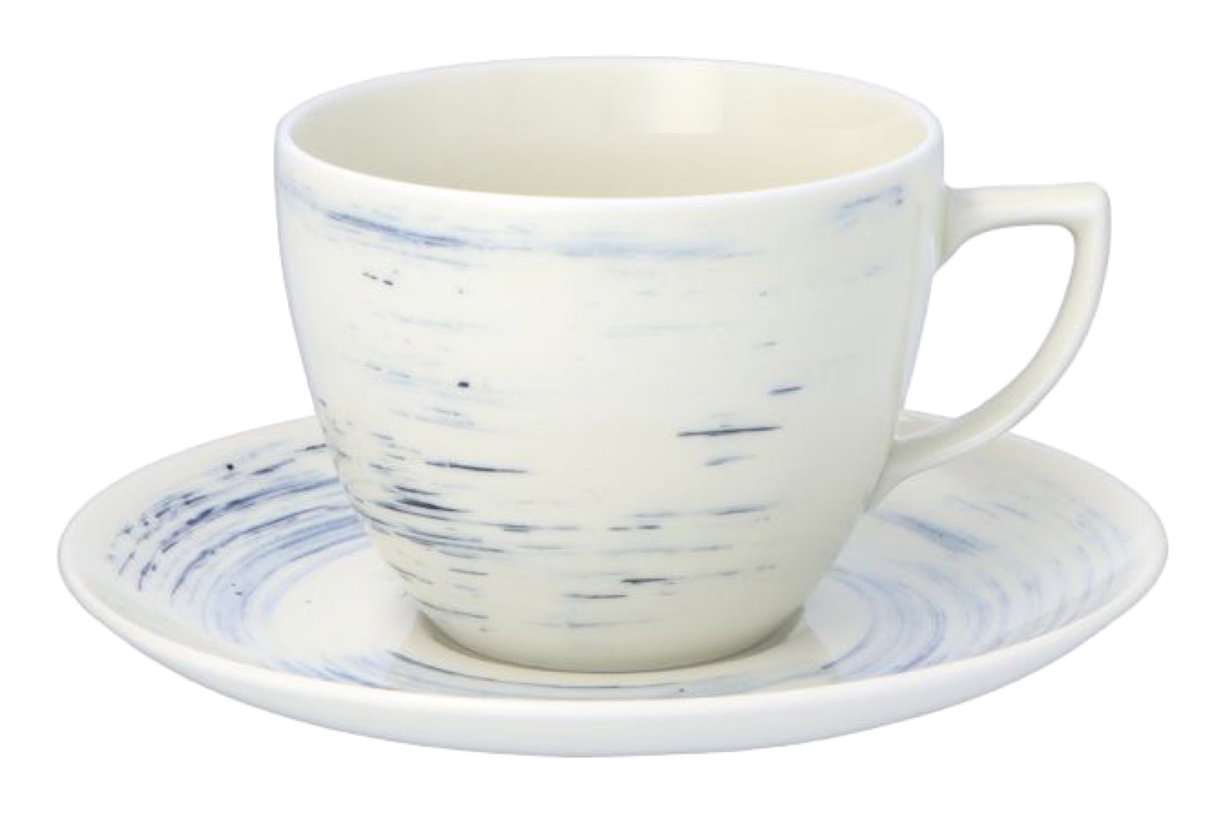 Zestaw 6 filiżanek porcelanowych City beżowo-niebieski