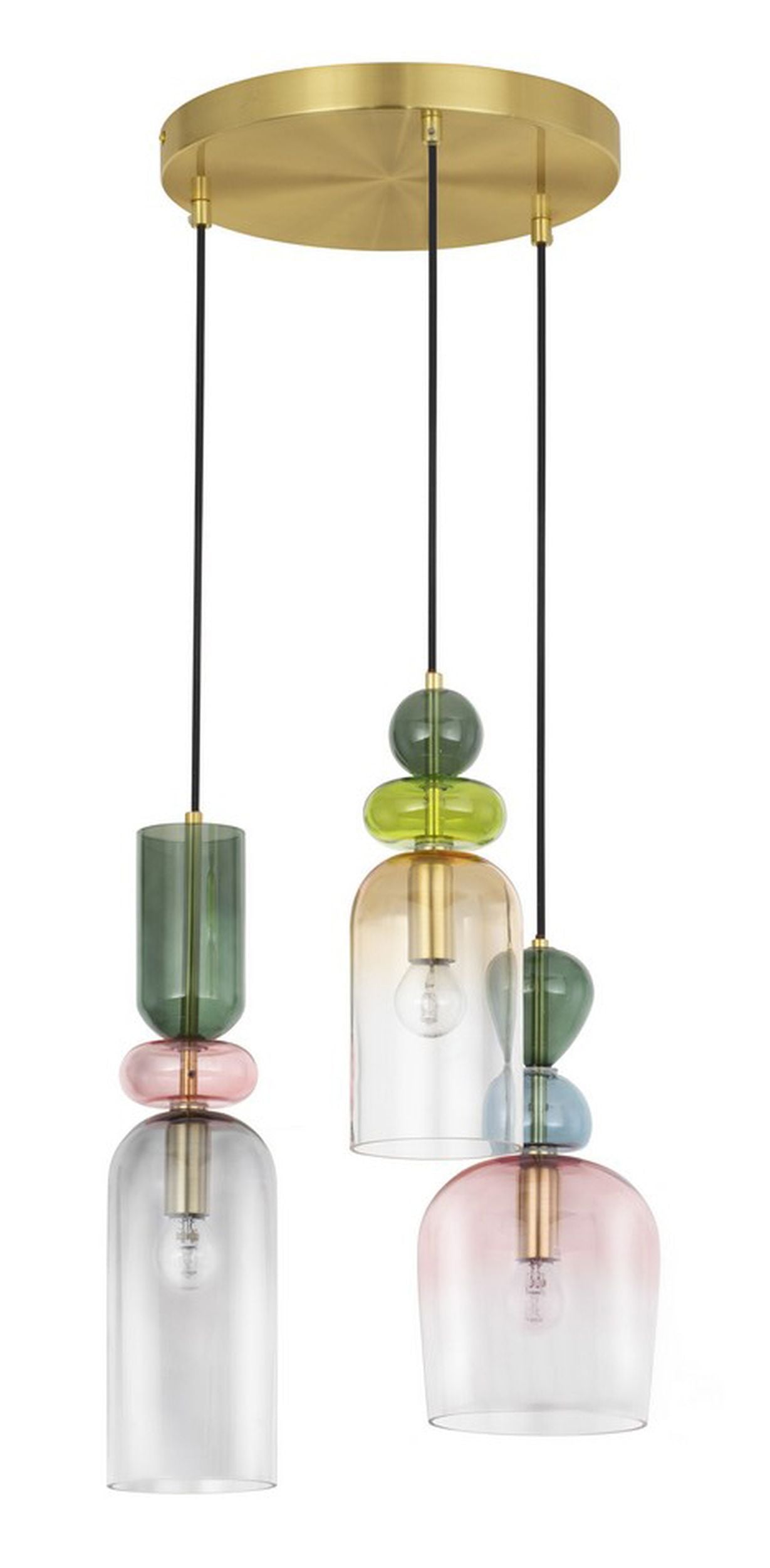 Lampa wisząca Nouvede x3 wielokolorowa