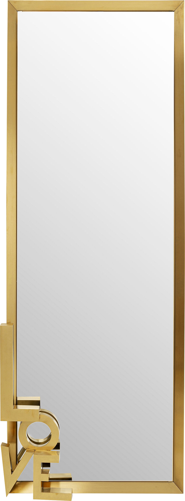 Lustro wiszące złote napis Love 70x200 cm