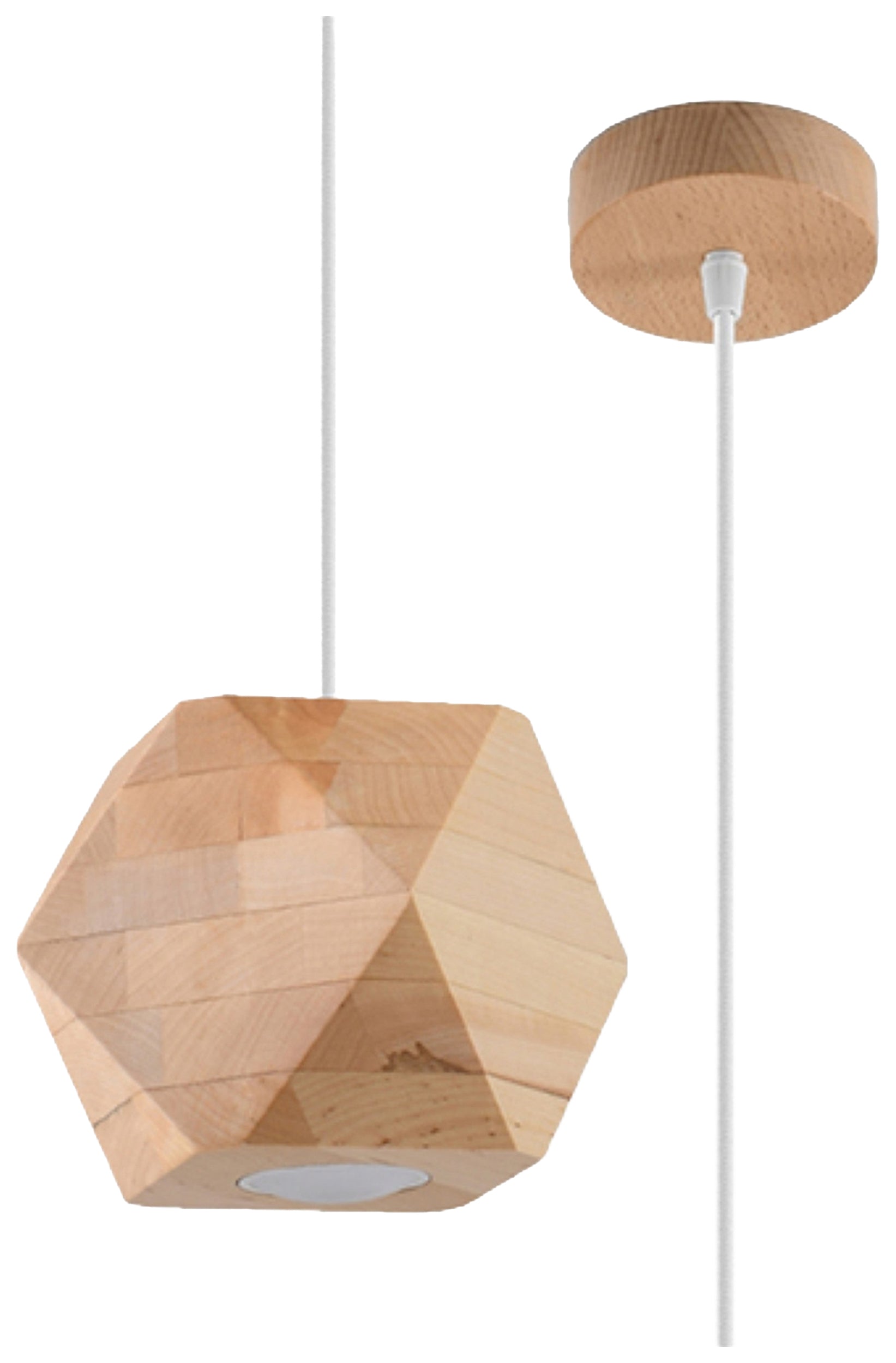 Lampa wisząca Woody naturalne drewno