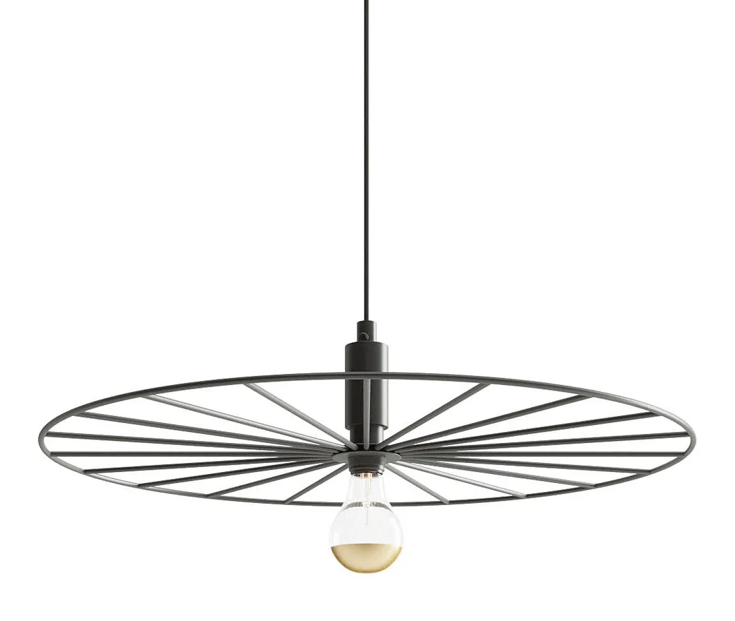 Czarna loftowa lampa wisząca koło 45 cm A194-Hado | Edinos.pl