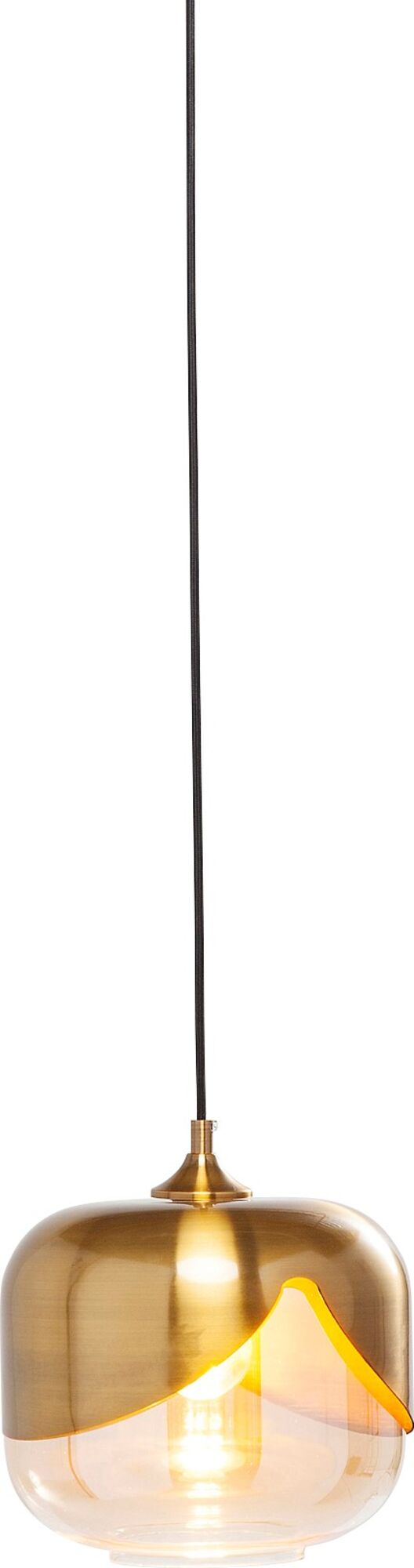 Lampa wisząca złota Ø25x142 cm klosz szklany