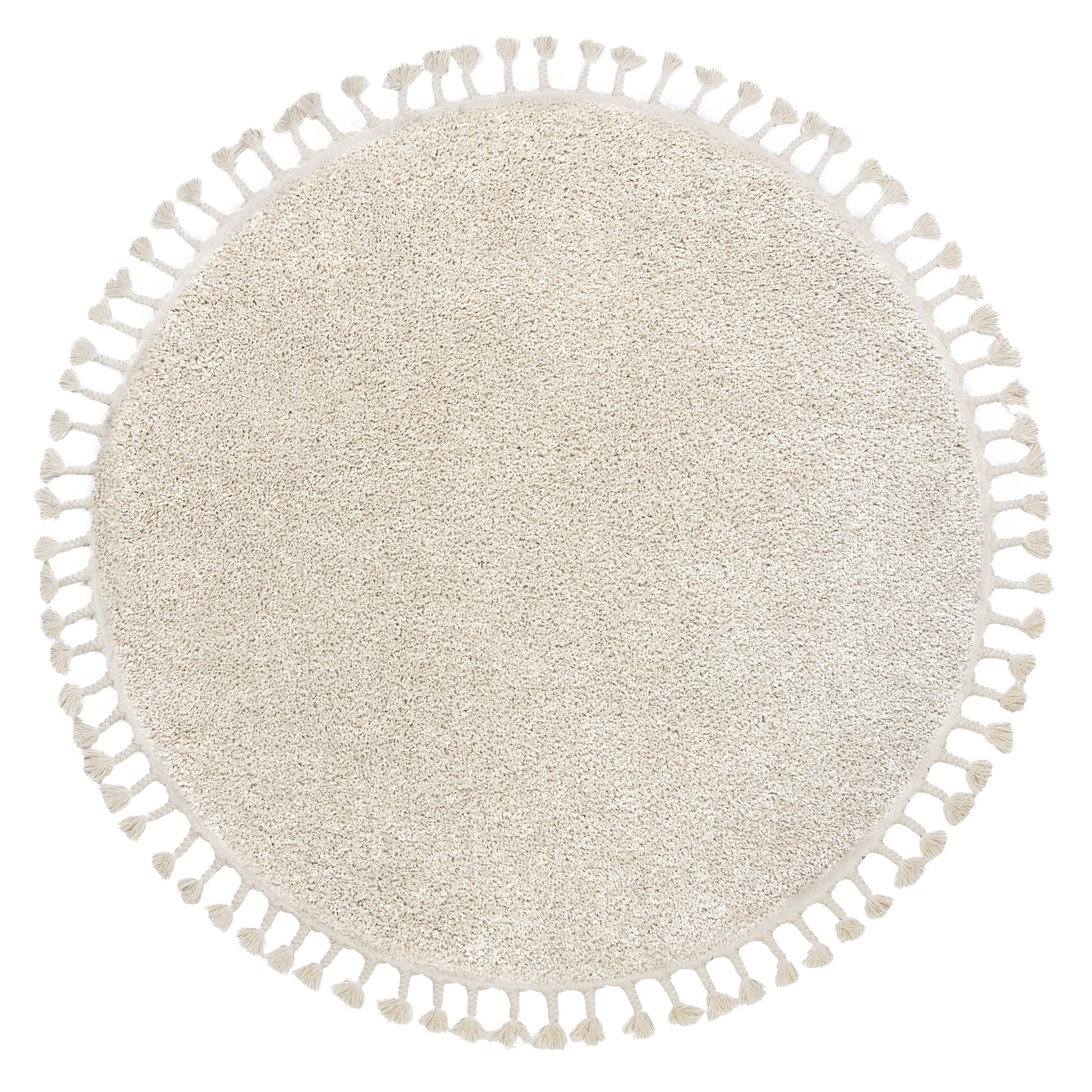 Dywan Berber ⌀120 cm kremowy
