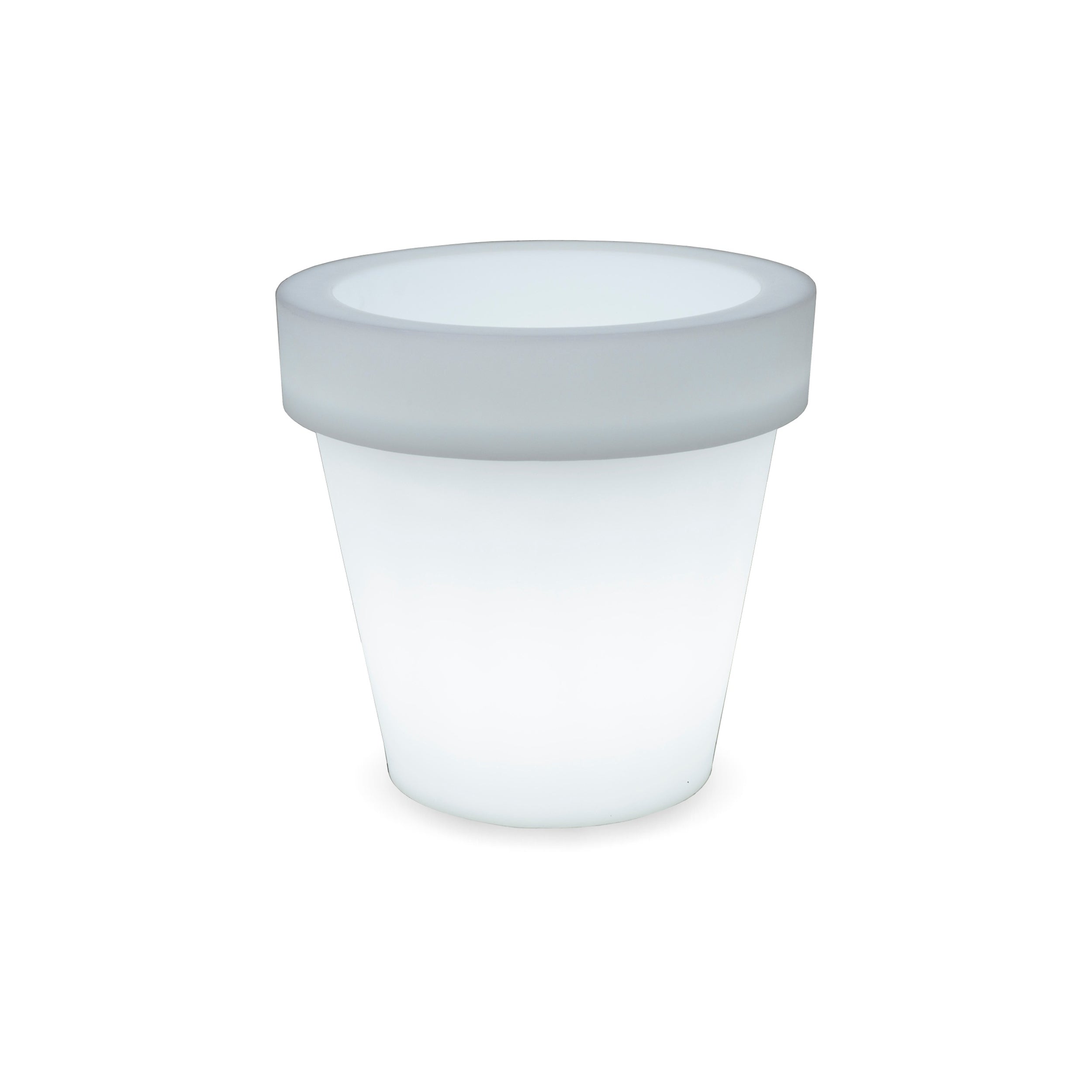 Lampa ogrodowa doniczka Magnolia 45 Solar LED biała