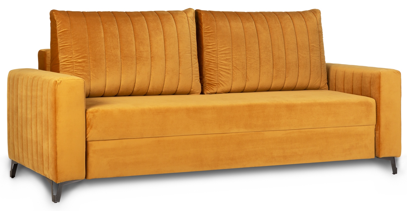 Rozkładana sofa do salonu z tkaniny velvet Salma