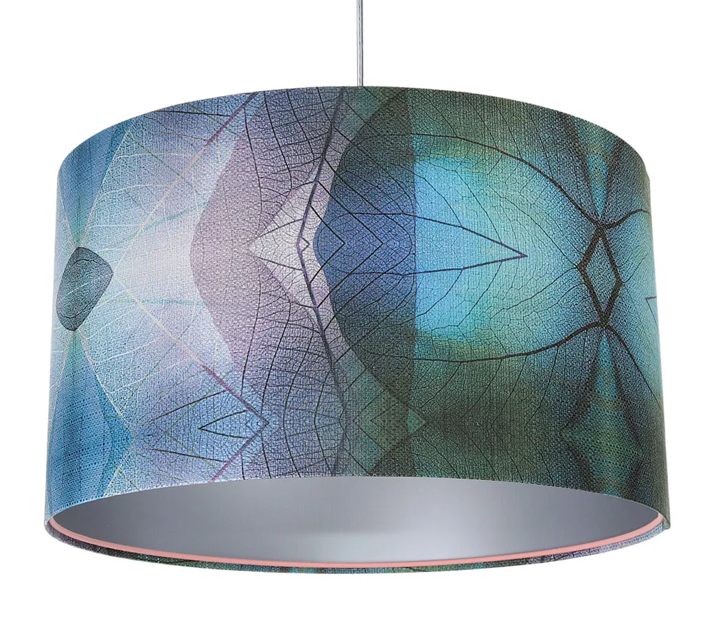 Duża lampa wisząca z abażurem we wzory S389-Korgi | Edinos.pl