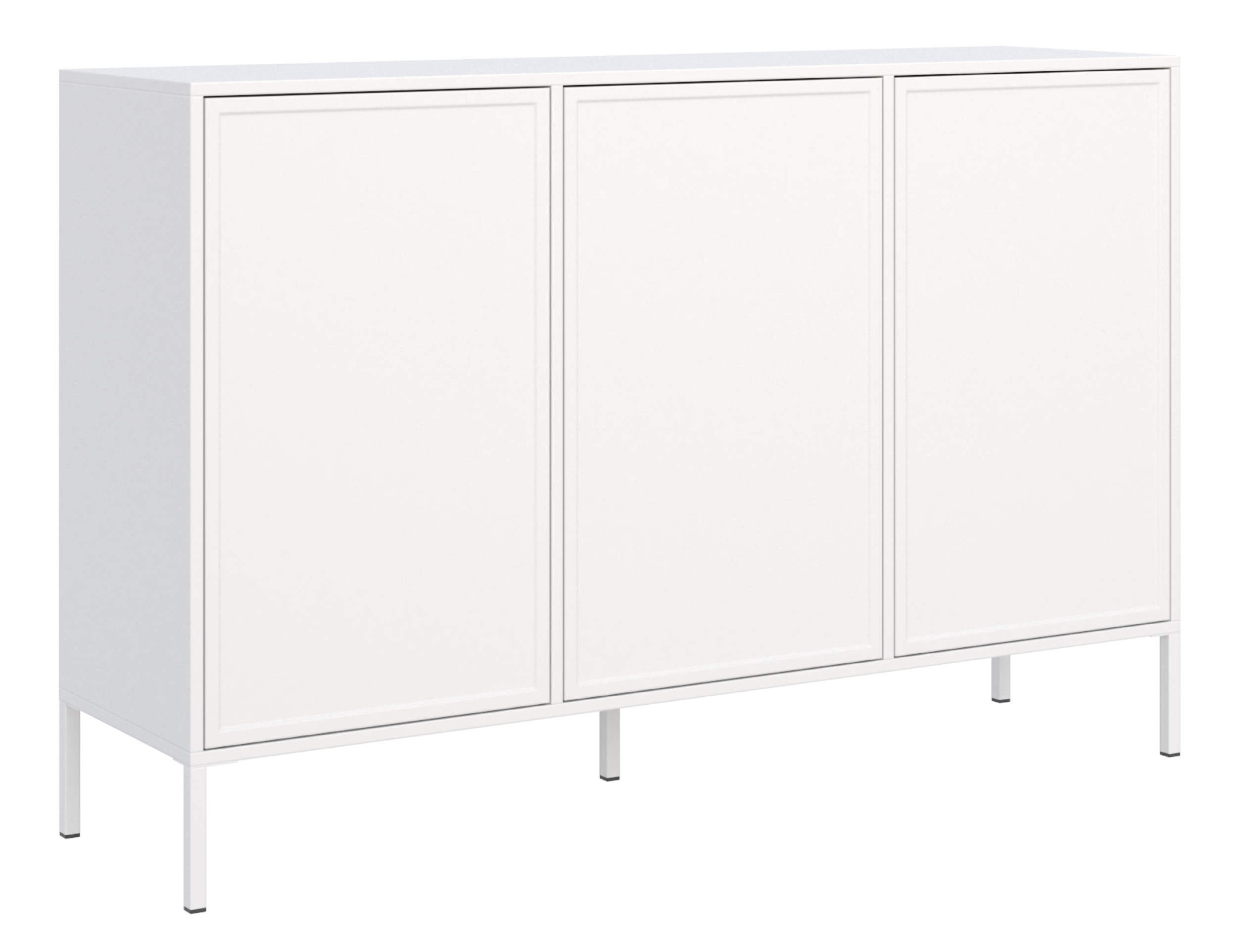 Komoda trzydrzwiowa Velveto 150 cm biały