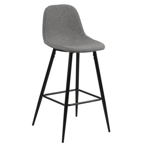 Stołek barowy na metalowych nogach Wilma light grey