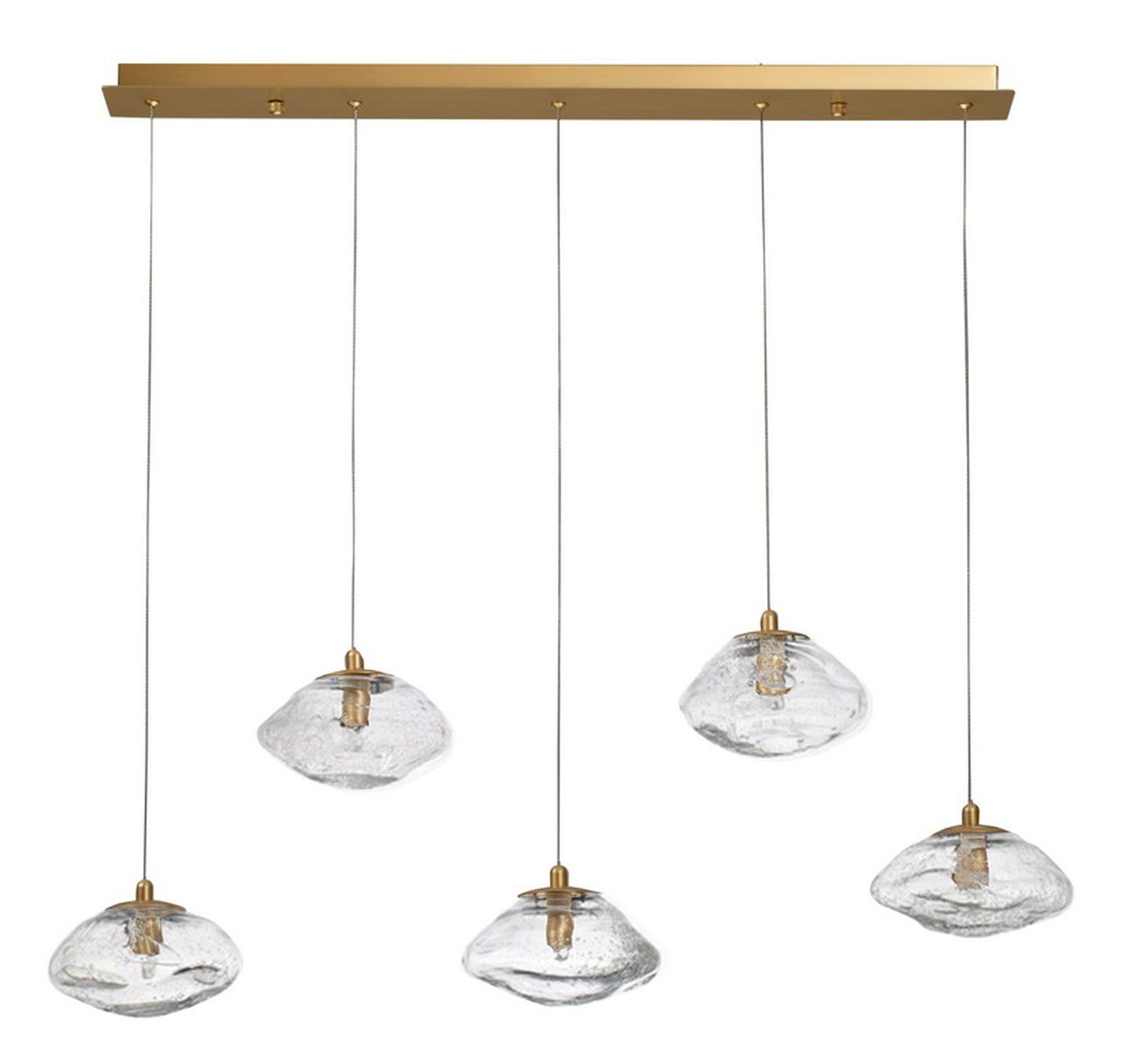 Lampa wisząca Elanke x5 złota