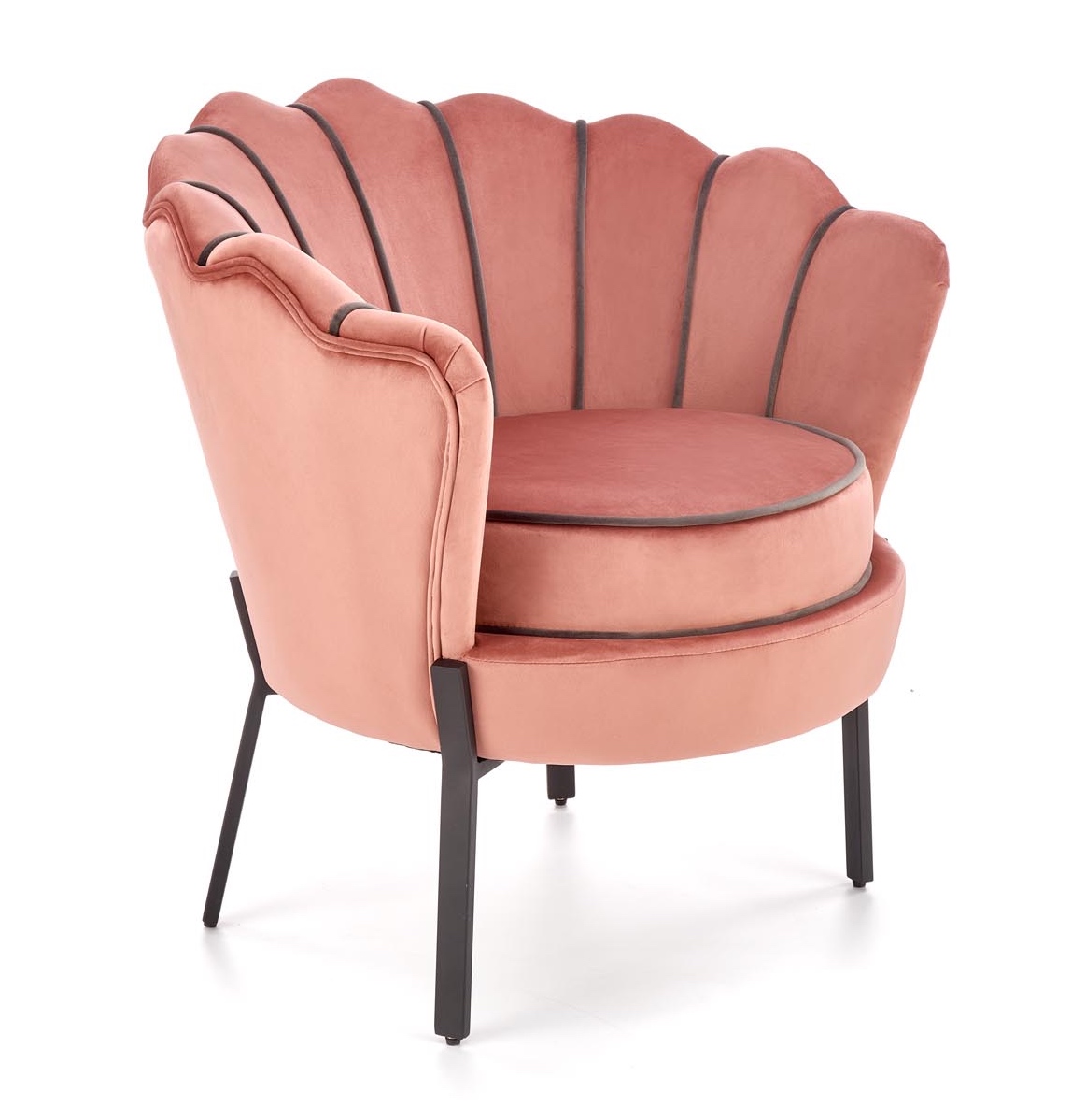 Velvetowy fotel w stylu glamour Angelo