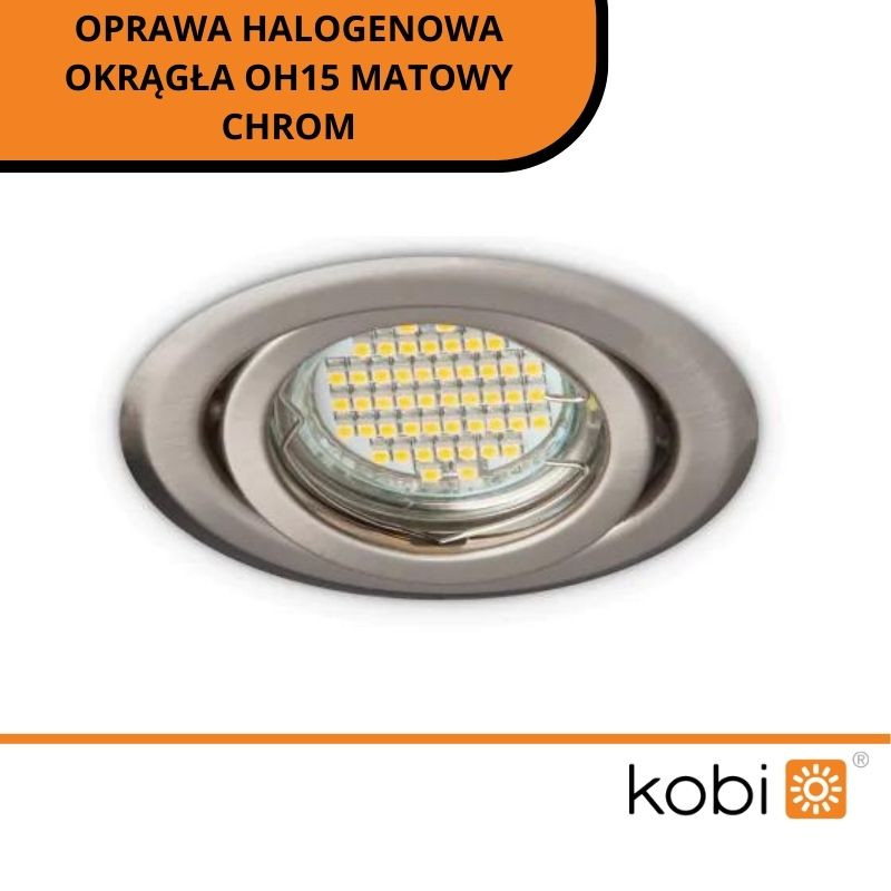Oprawa Halogenowa Okrągła Oh15 Matowy Chrom