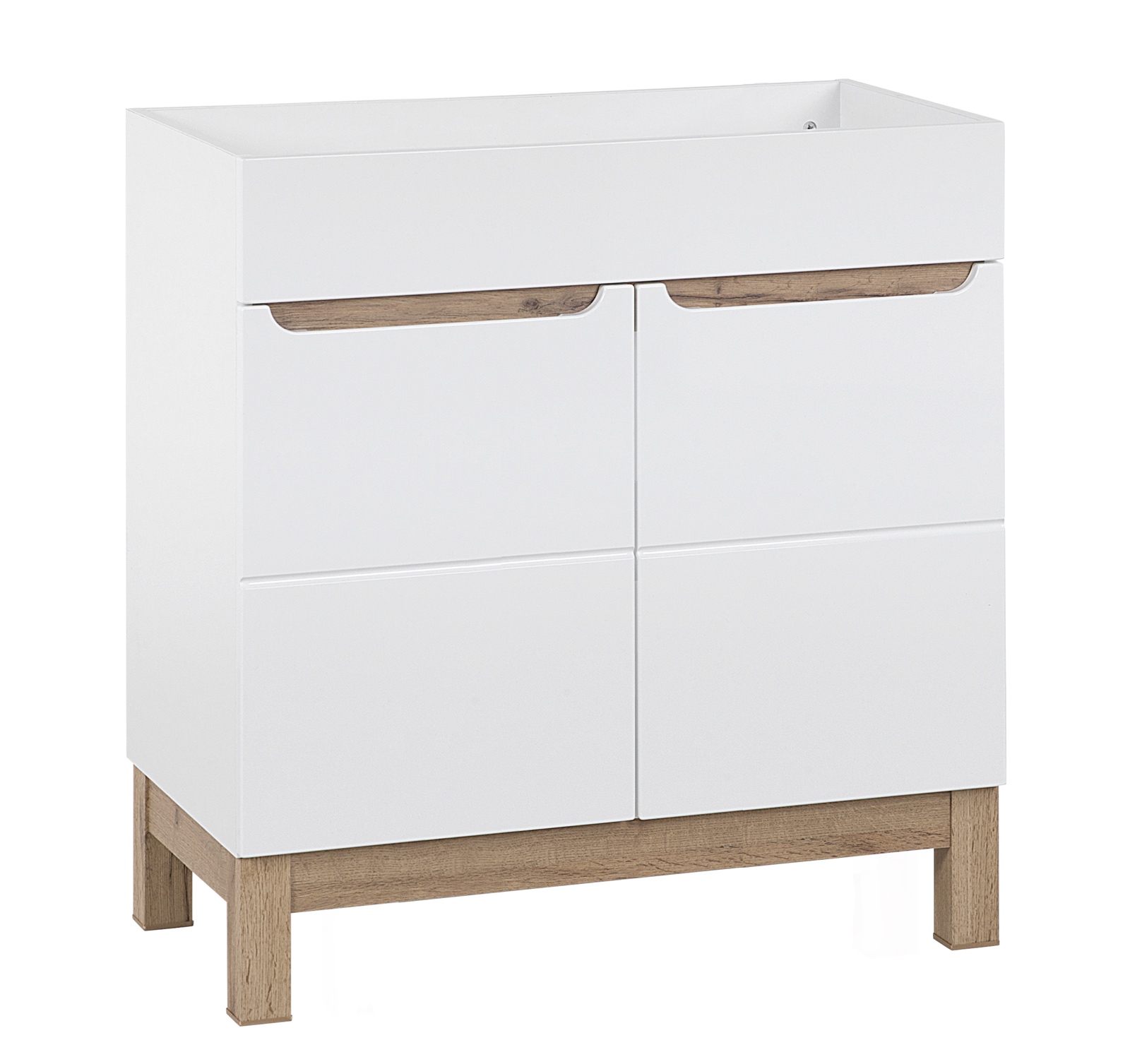 Stojąca szafka pod umywalkę wpuszczaną 80 cm, Bali 821, biała