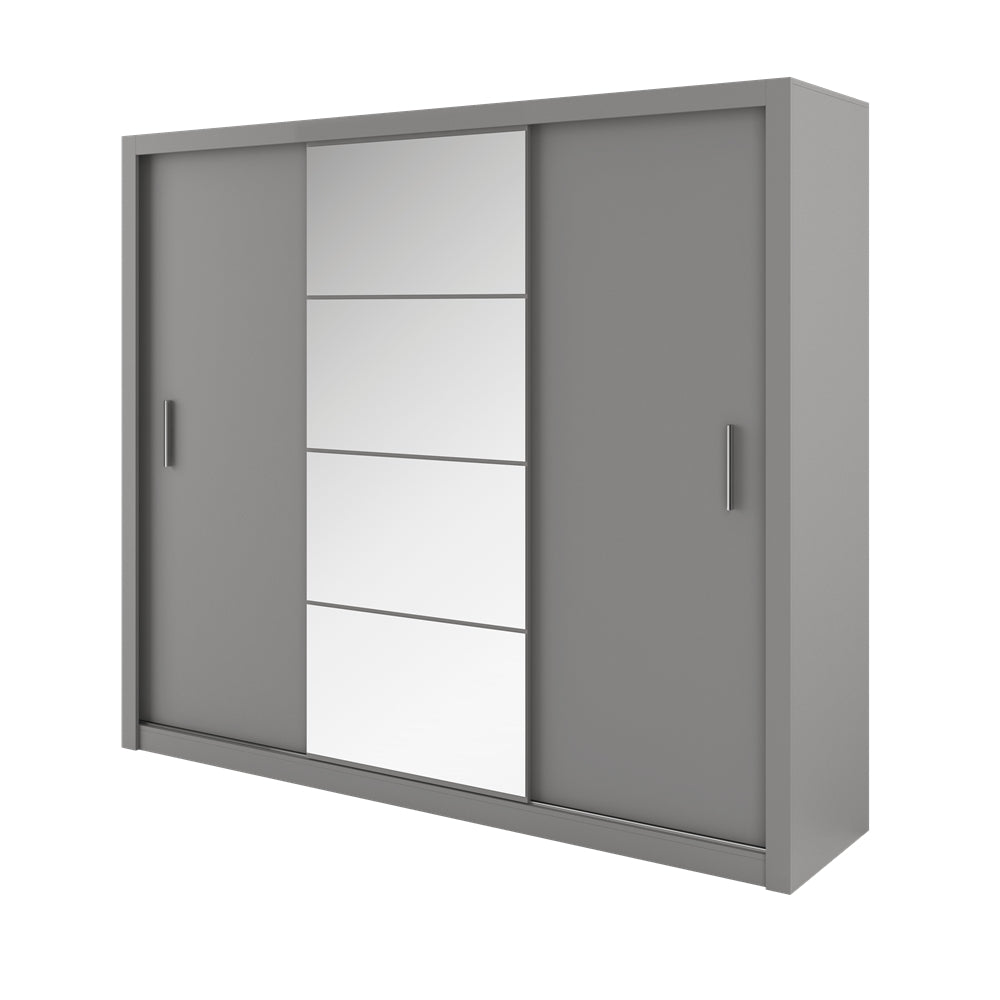 Szafa Idea 250 cm z lustrem szara