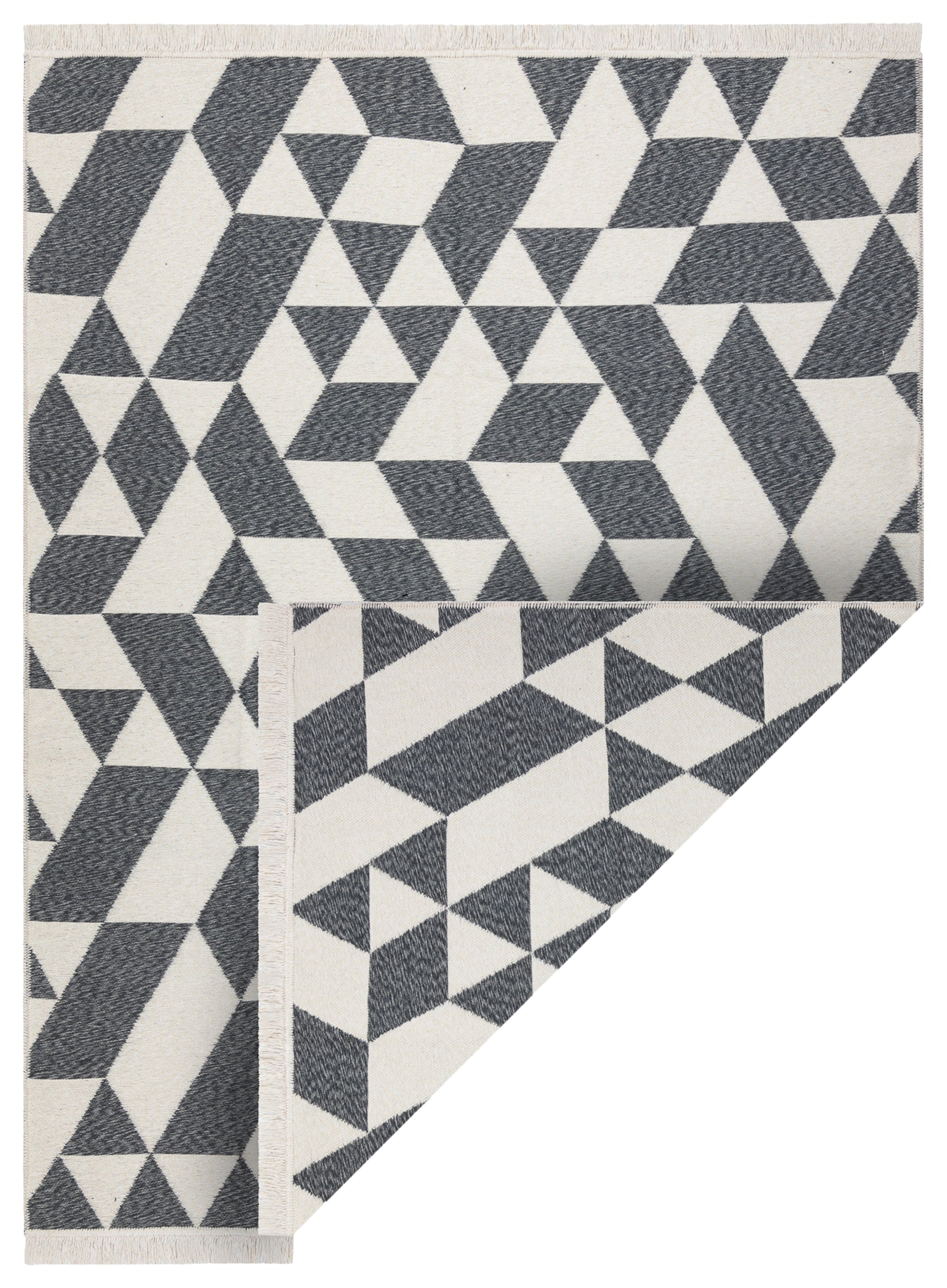 Dywan Twin 160x220 cm antracyt / krem geometryczny
