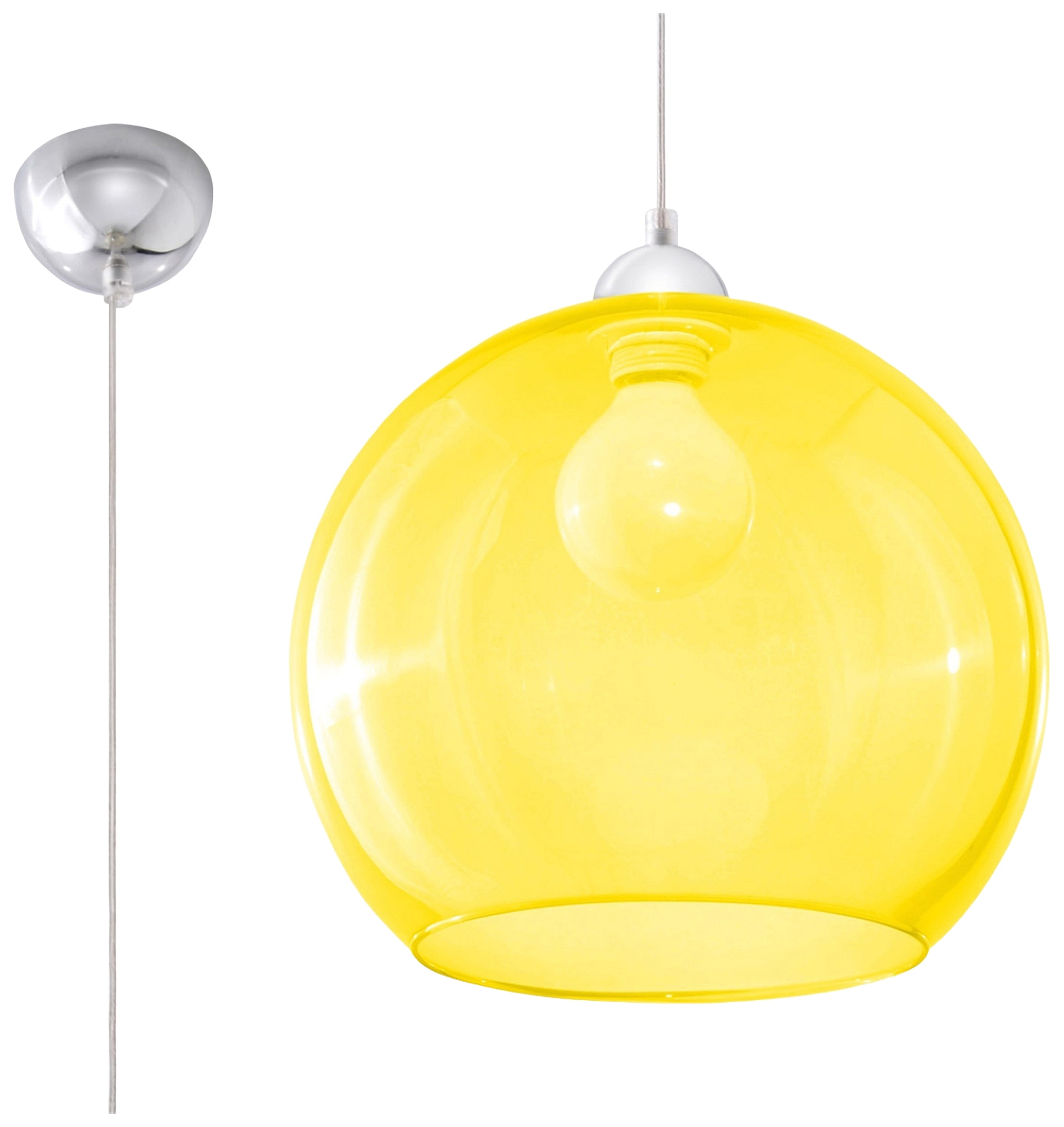Lampa wisząca Ball żółta