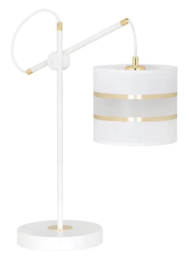 Biała nowoczesna lampka nocna z abażurem D089-Ellis | Edinos.pl