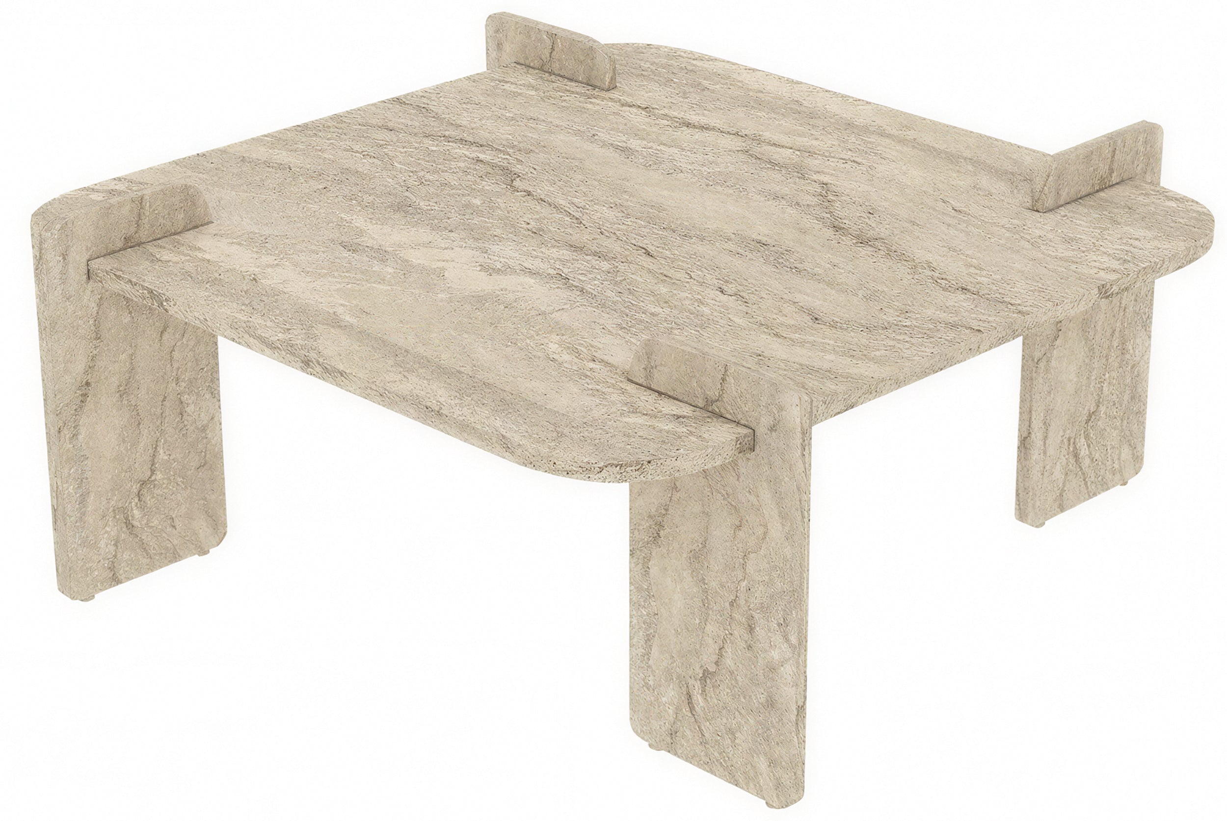 Stolik kawowy Afrolli 90x90 cm trawertyn