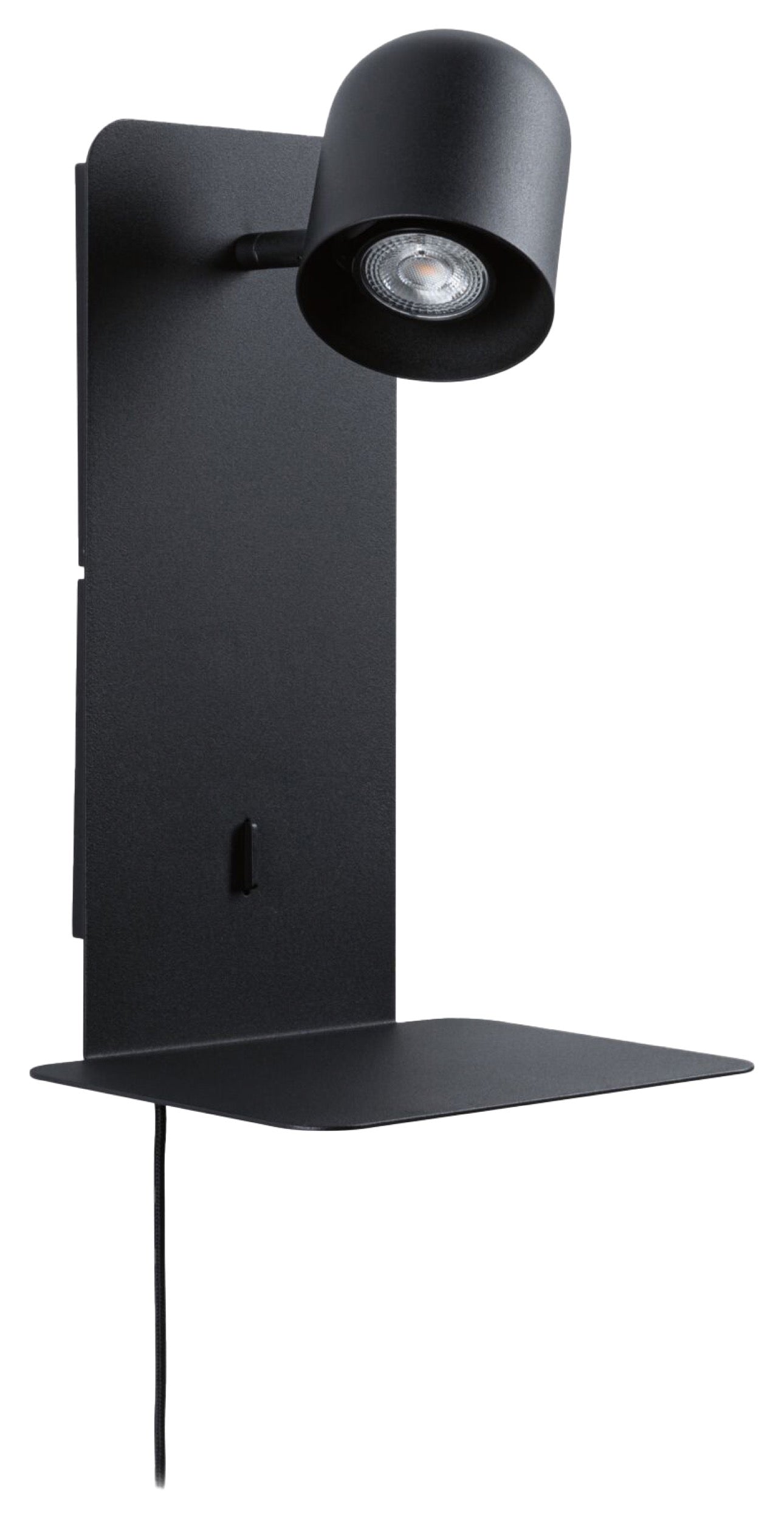 Lampa ścienna ze stolikiem Malena czarna