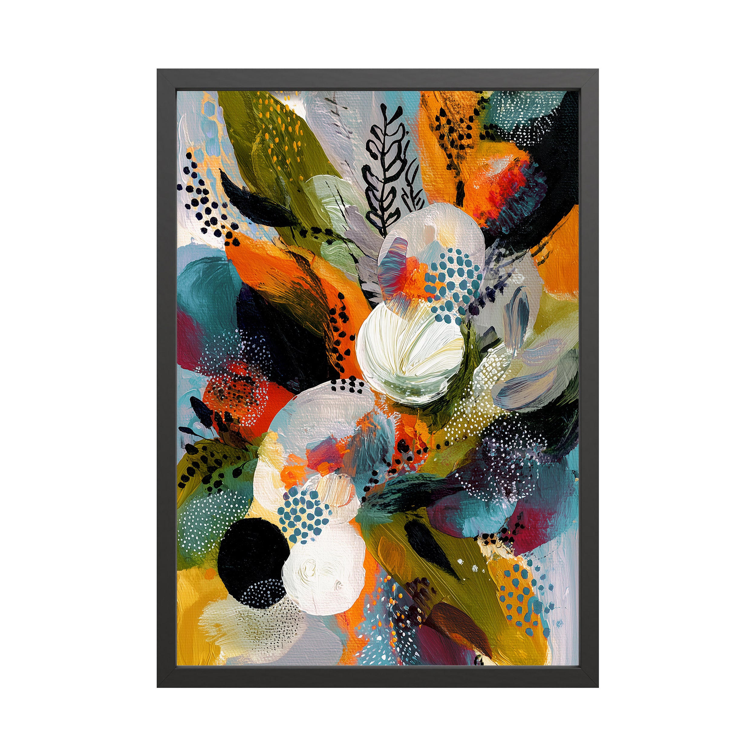 Obraz w czarnej ramie Exotic Foliage 70x50 cm