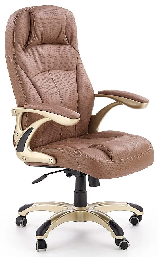 Ergonomiczny brązowy fotel obrotowy Mantis | Edinos.pl