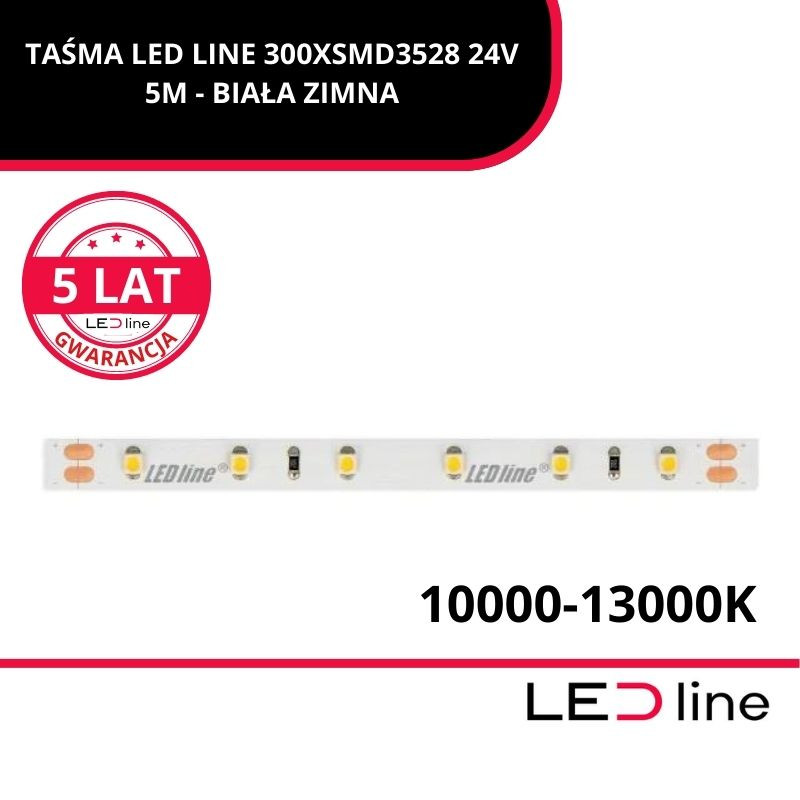 Led Line™ Taśma 300 Smd 24V 11000K 4,8W - 5M