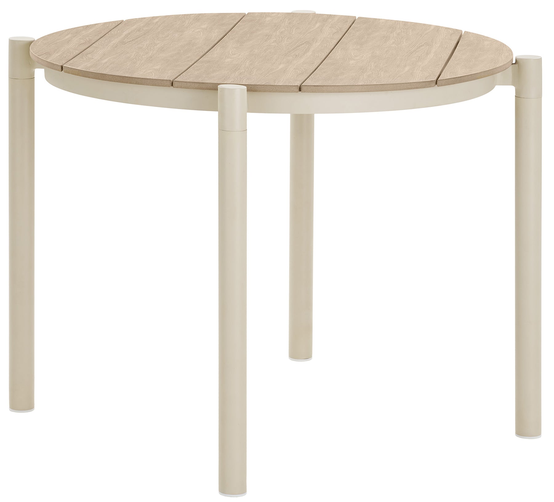 Stół ogrodowy Abela okrągły 90 cm beżowy