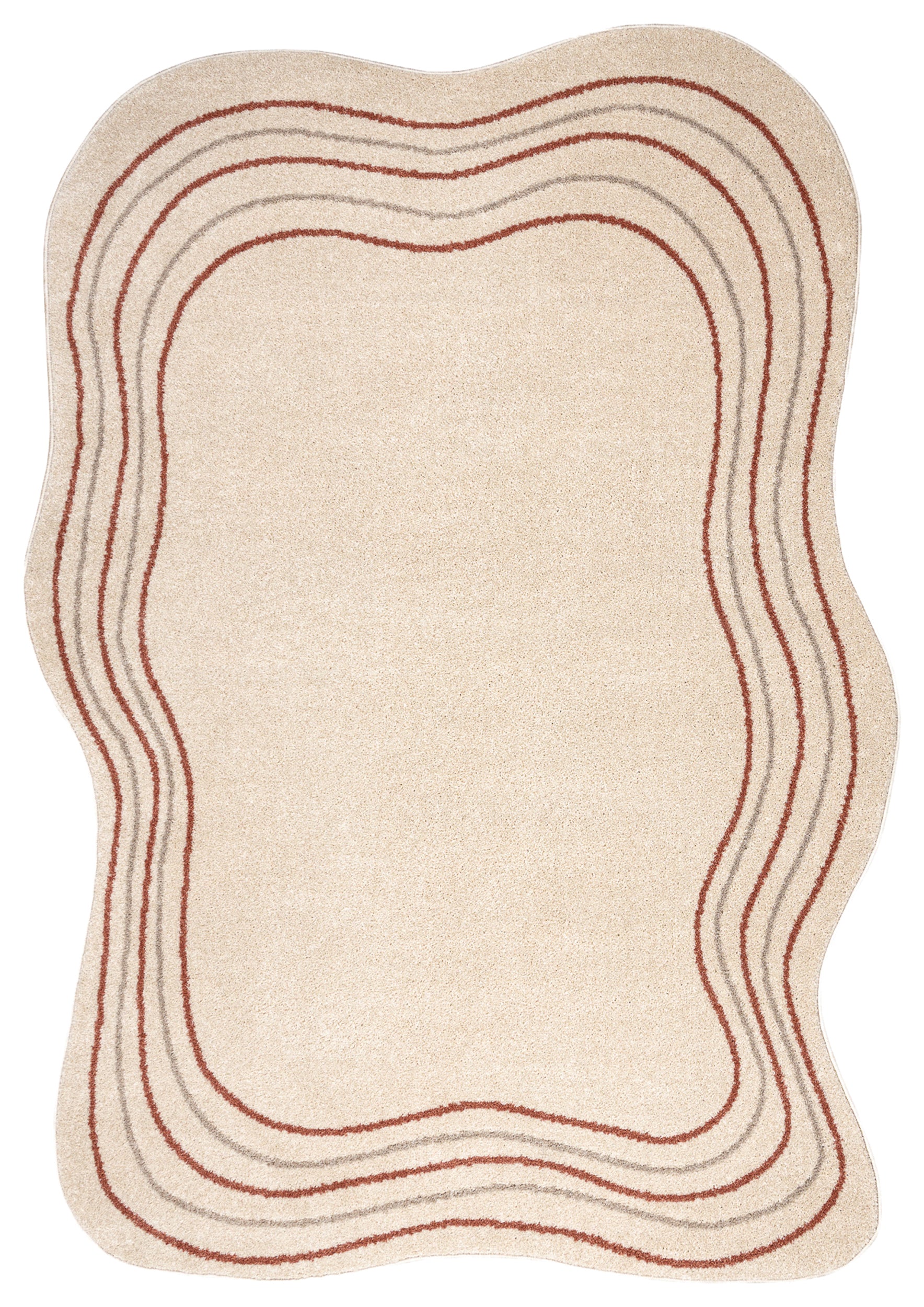 Dywan Fusion 160x220 cm krem / terakota nieregularny