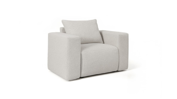 Fotel Lambi kremowy boucle