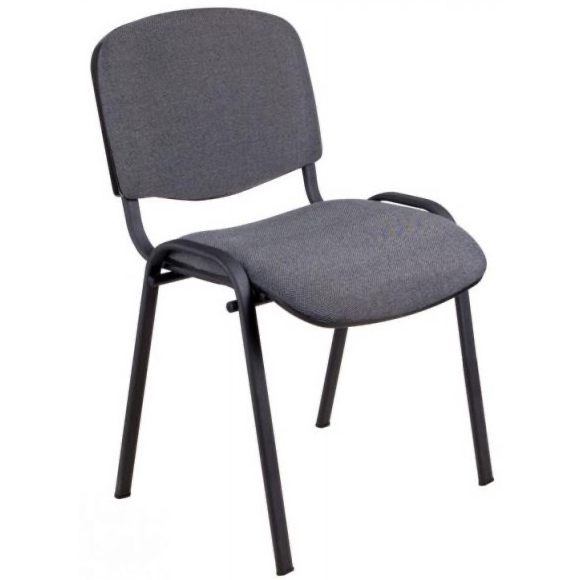 Krzesło konferencyjne do biura i poczekalni Interior, tkanina C38, nogi czarne