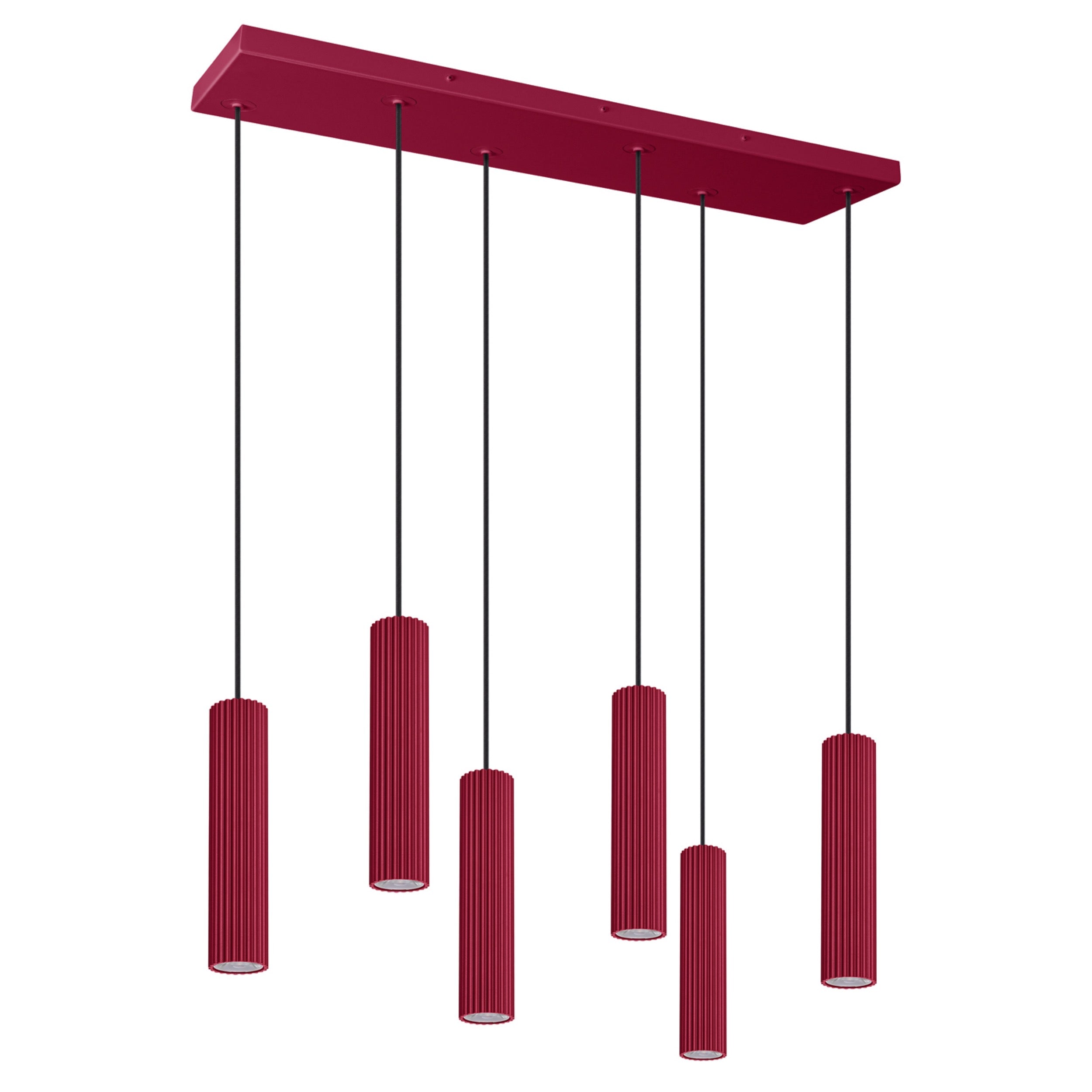 Lampa wisząca Smart Ivar 6L burgund LED barwa ciepła