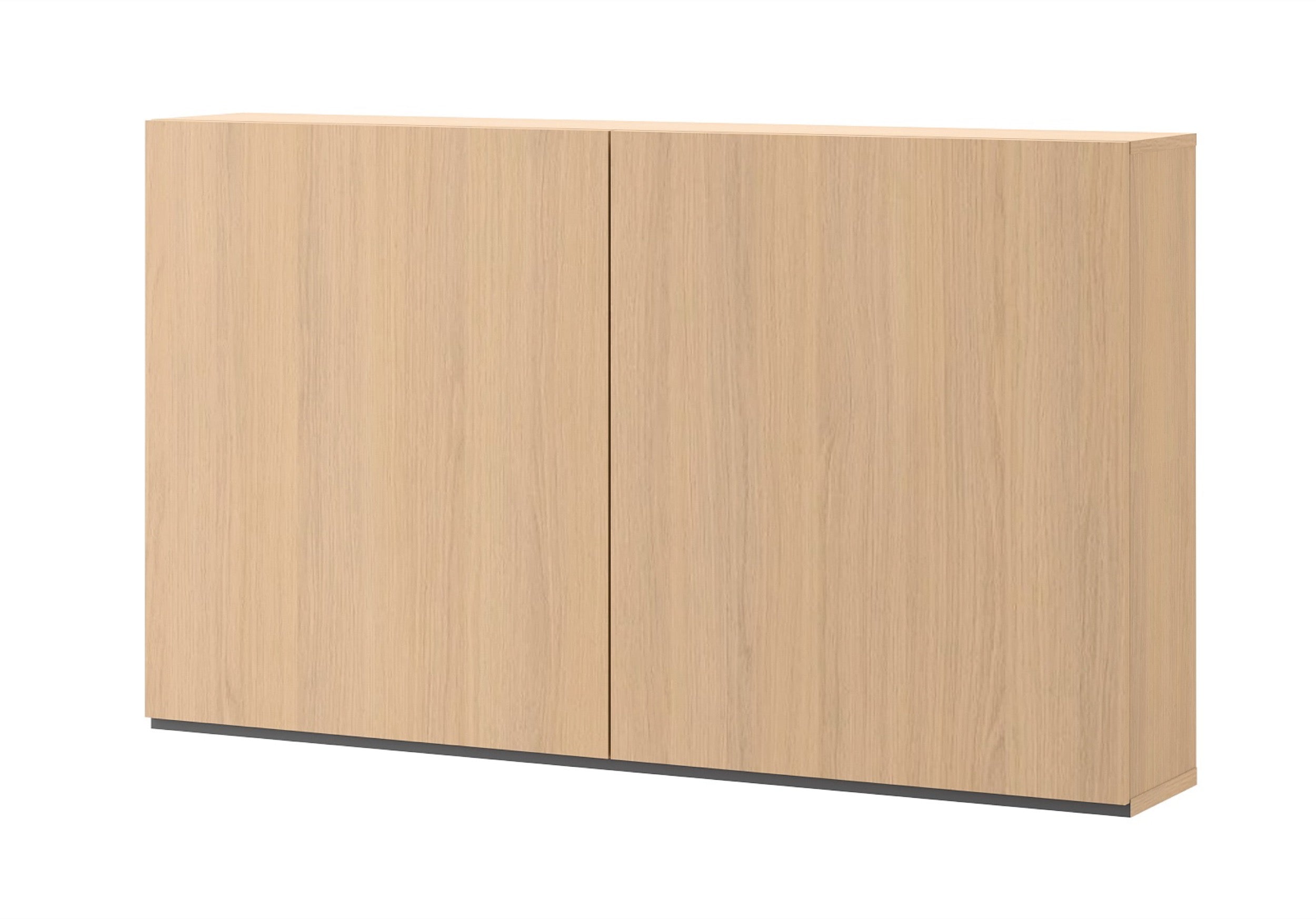 Szafka młodzieżowa dwudrzwiowa Woow wisząca z półkami 140 cm dąb vincenza bielona