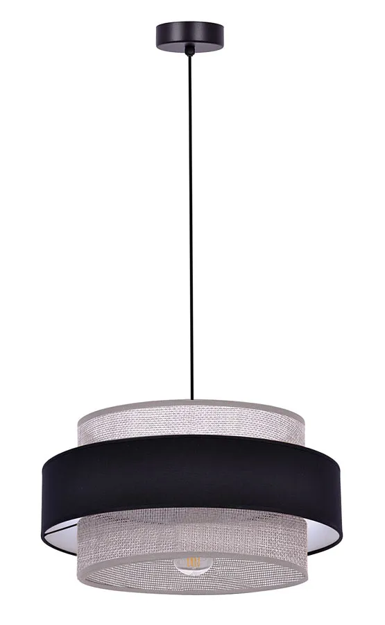 Lampa wisząca z tkaninowym abażurem boho A531-Sirena | Edinos.pl
