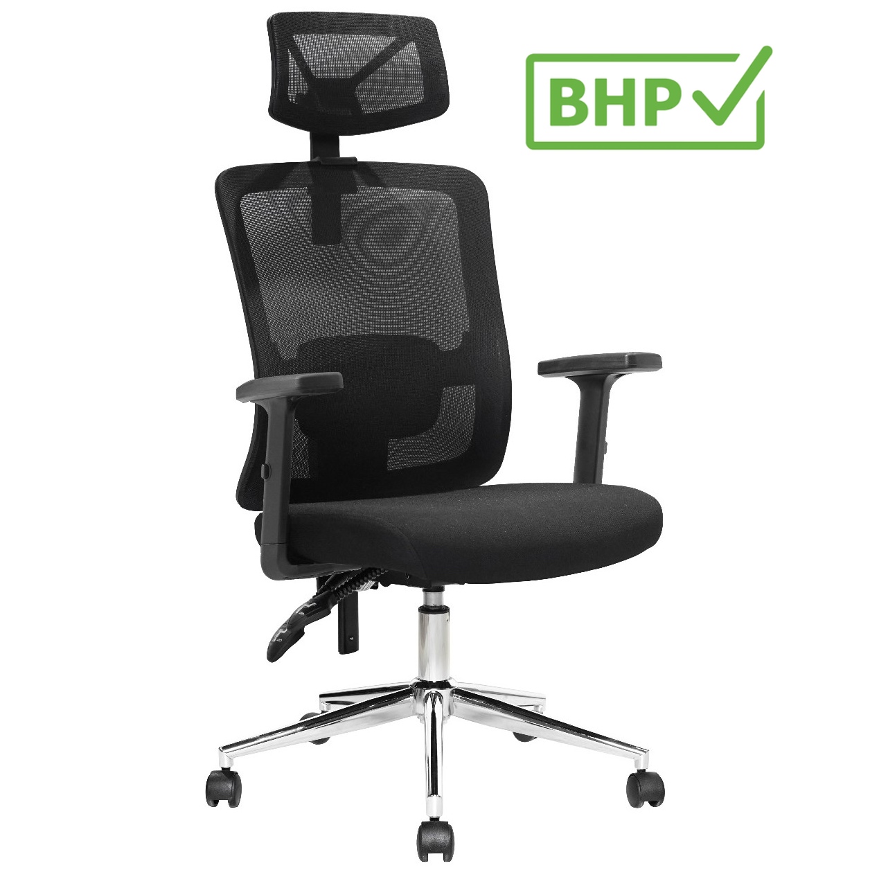 Krzesło biurowe z regulacją lędźwiową Otis, zgodne z normą BHP