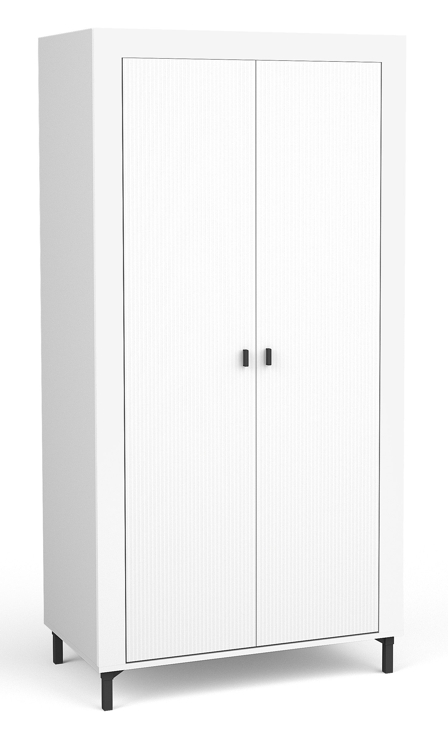 Szafa dwudrzwiowa Lammila 94 cm biały / dąb whisky