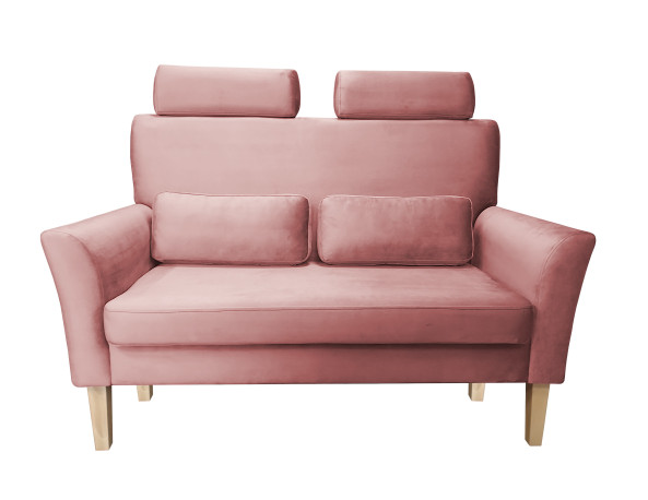 Sofa DENVER tkanina Welur noga drewniana