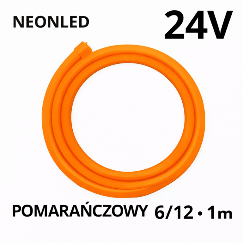 Neonled 6/12 24V Neon Pomarańczowy 1M N24004