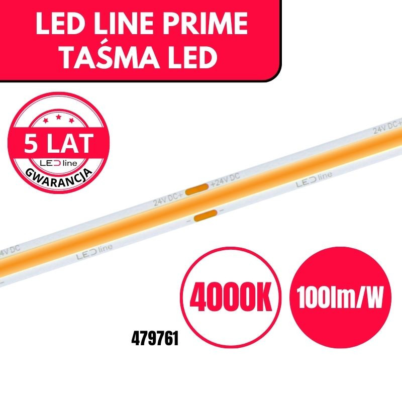 Led Line Prime Taśma Led 320 Cob 24V 4000K 8W 30M