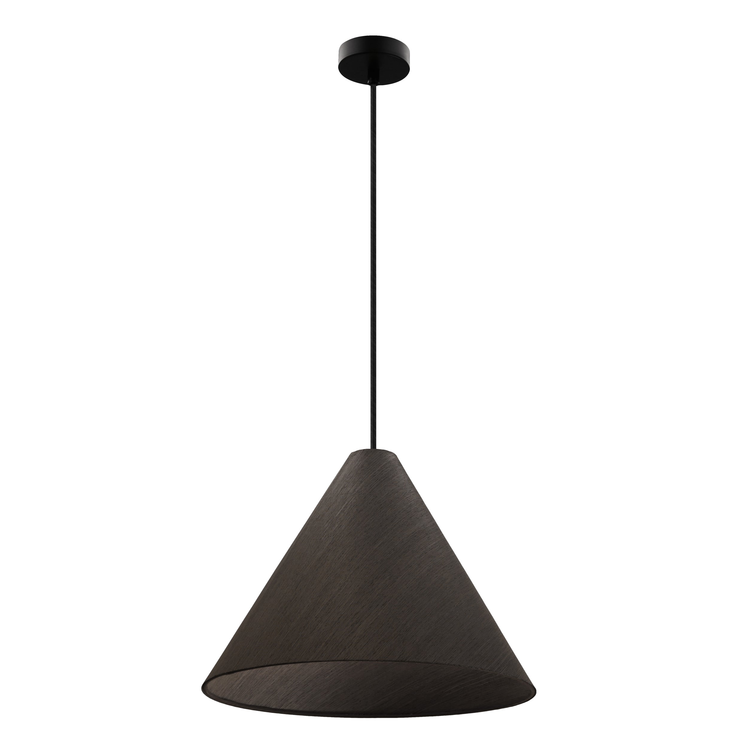 Lampa wisząca Cono 33 czarna E27 40W z hebanowym abażurem