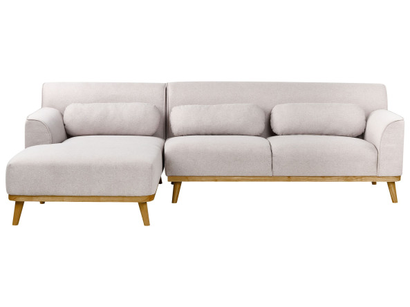 Sofa narożna prawostronna jasnoszara