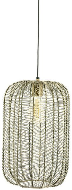 Lampa wisząca metalowa złota Ø23x39 cm
