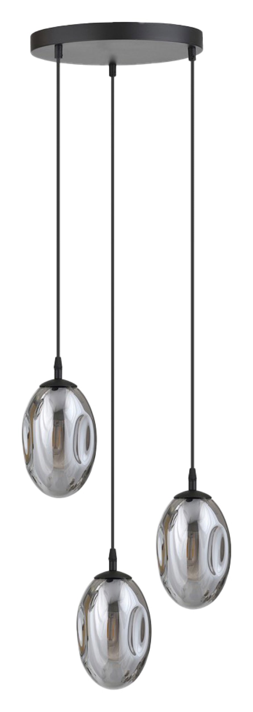 Lampa sufitowa Astral II x3 czarno-szara