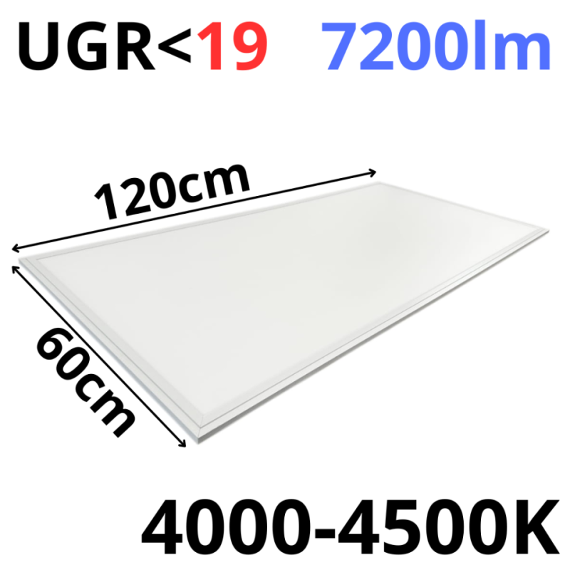 Panel Led 60X120 4000K Ugr19 7200Lm Smdpa002Ts