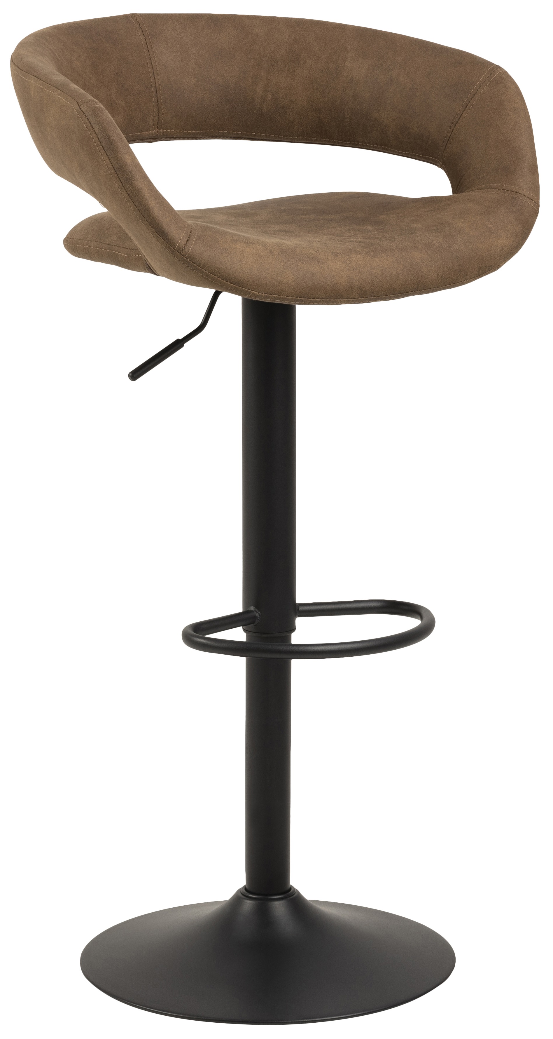 Hoker metalowy jasnobrązowy noga metalowa czarna 104 cm