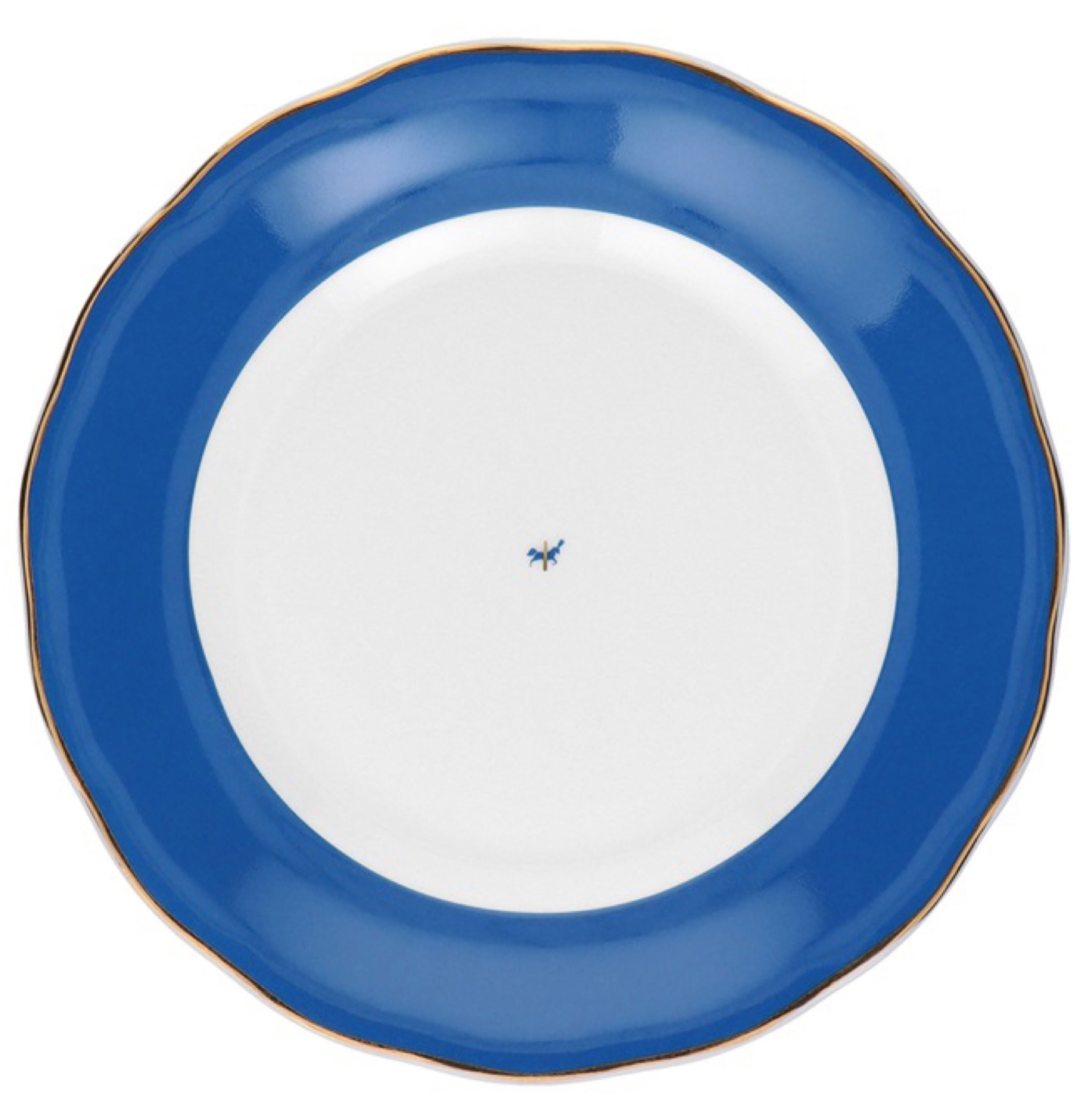 Talerz płytki porcelanowy Alaska 19 cm niebiesko-biały