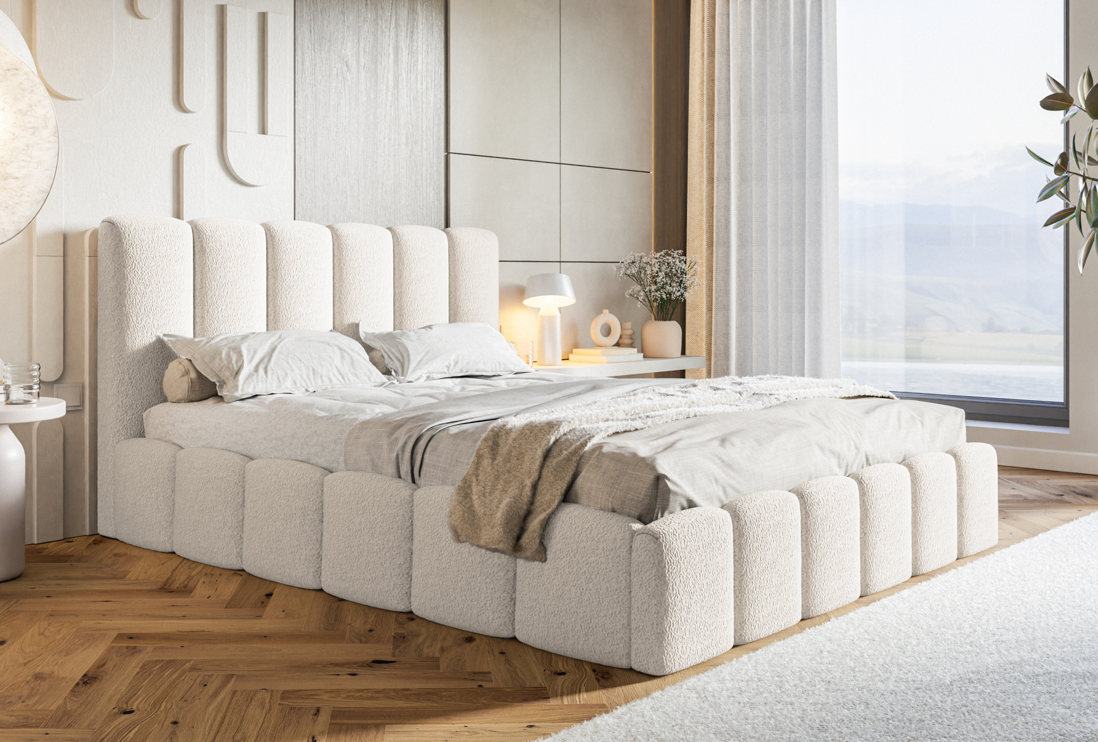 Łóżko Slim 11 z pojemnikiem i stelażem 160x200 cm, kolor Catch Me 01