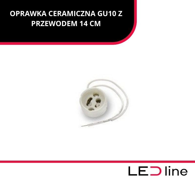 Led Line™ Oprawka Ceramiczna Gu10 Z Przewodem 14Cm