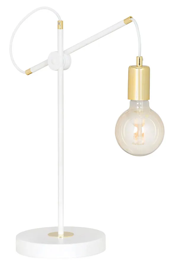 Biała industrialna lampka biurkowa D098-Ninwa | Edinos.pl