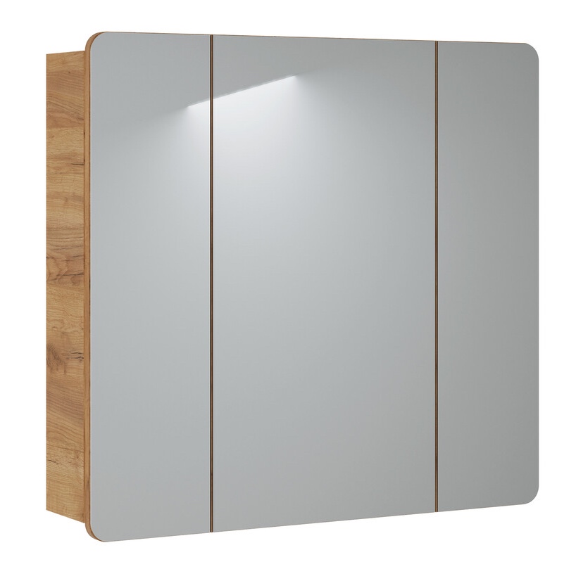 Szafka łazienkowa z lustrem 3-drzwiowa 80 cm, Aruba 843 FSC