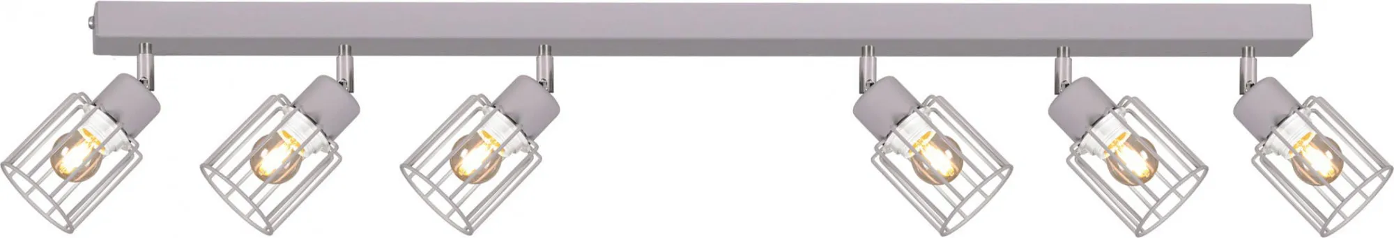Szara 6-punktowa lampa sufitowa druciana S150-Syntio | Edinos.pl